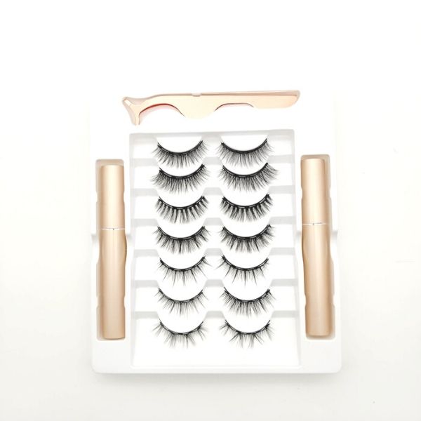 Private Brand Custom Wholesale Magnetic Eyelashes Eyeliner Set