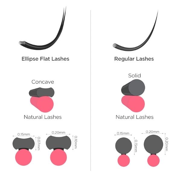 Wholesale Matte Black Flat Eyelashes Extension